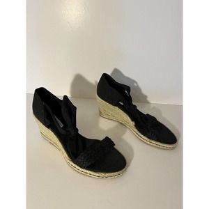 AMERICAN EAGLE Women's Weaved High Heel White Strap Clog US 8 M